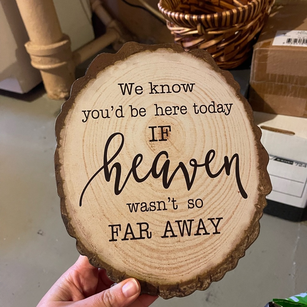 Rustic Wood Slice Heaven Decor